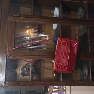 Vintage Genuine Red Leather Purse Bag